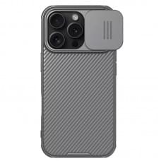Карбонова накладка Nillkin CamShield Pro для Apple iPhone 16 Pro (6.3") Titanium Gray