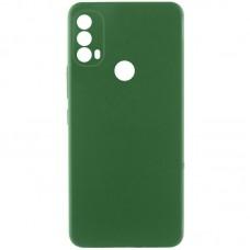 Чохол TPU GETMAN Liquid Silk Full Camera для Motorola Moto E40 Зелений / Dark green