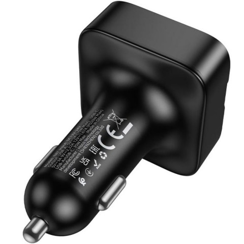 АЗП FM модулятор Hoco E87 Delta 35W (1USB-A/1C) Black