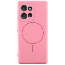 Чохол Silicone Cover Lakshmi Full Camera (AA) with MagFit для Motorola Moto G75 5G Рожевий / Light pink