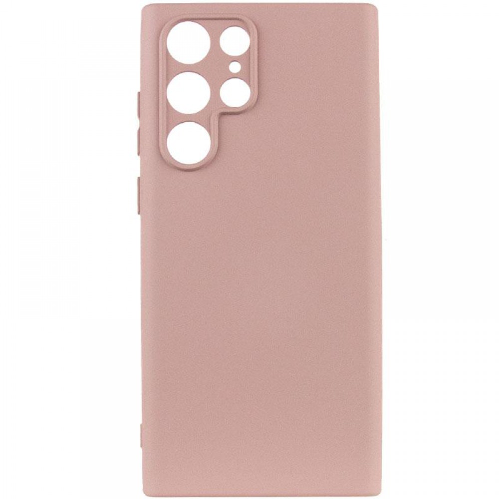 Чохол TPU GETMAN Liquid Silk Full Camera для Samsung Galaxy S24 Ultra Рожевий / Pink Sand