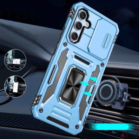 Ударостійкий чохол Camshield Army Ring для Samsung Galaxy A35 / A55 Блакитний / Light Blue