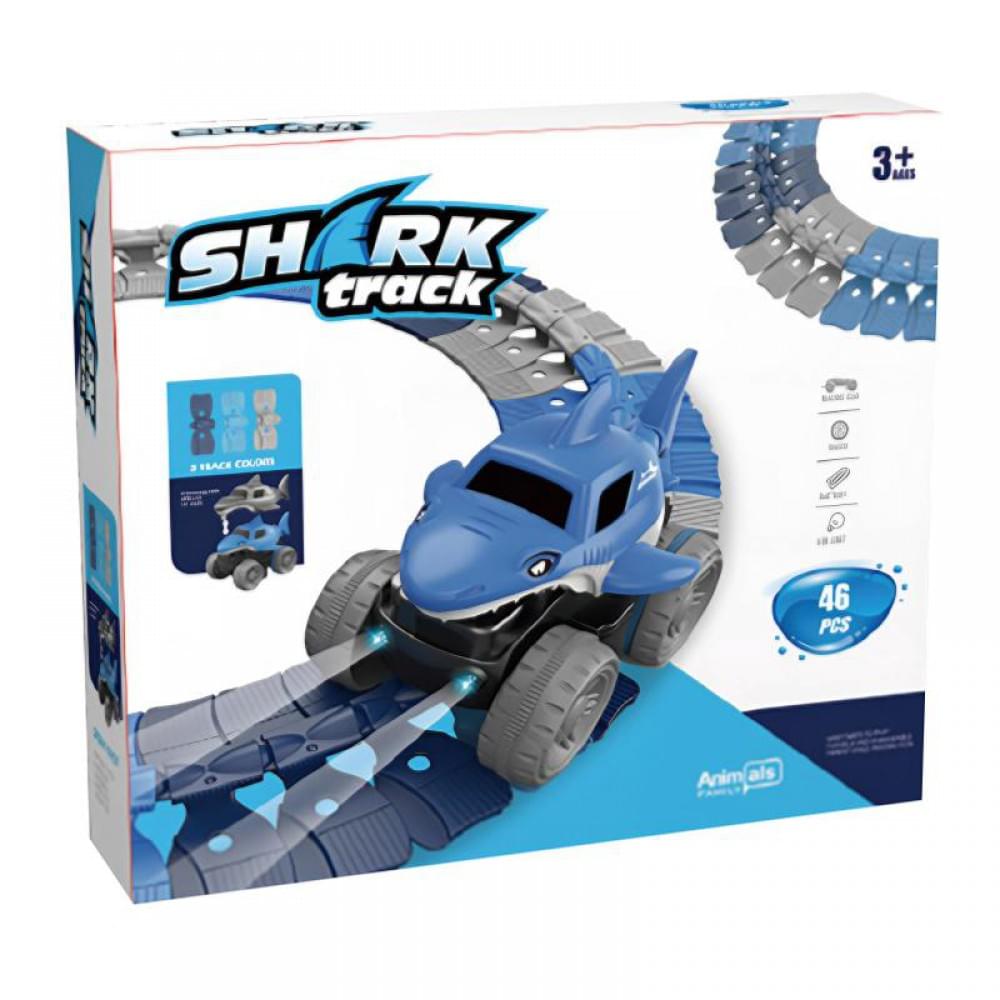Інтерактивний трек з інерційною машинкою SHT 5510-4 Shark Trak (46pcs/1CAR) Blue