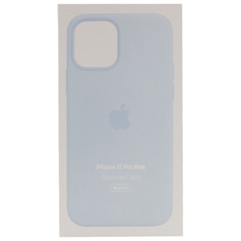 Чохол Silicone case (AAA) with Magsafe and Animation для Apple iPhone 12 Pro Max (6.7") Блакитний / Cloud Blue