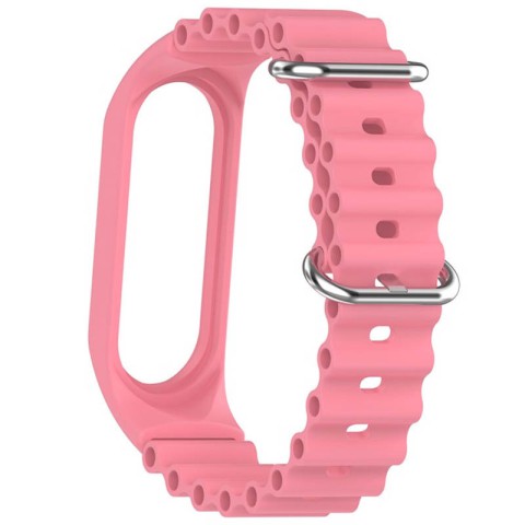 Ремінець Ocean Band для Xiaomi Mi Band 3/4/5/6/7 Рожевий / Pink