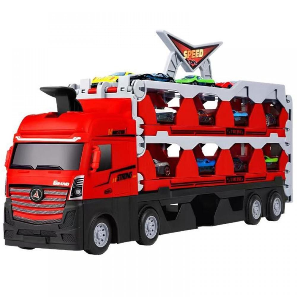 Ігровий набір-вантажівка SHT D663-T202 Catapult Truck + 8 small car Colorful