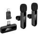 Петличний бездротовий мікрофон Hoco L20A Mini Voice (Lightning/Type-C) 60 mAh Black Петличний бездротовий мікрофон Hoco L20A Mini Voice (Lightning/Type-C) 60 mAh Black