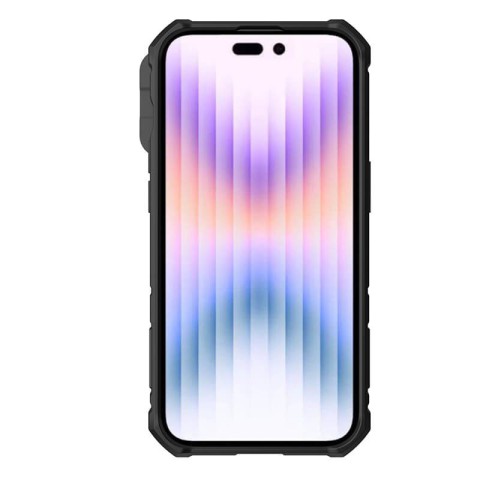TPU+PC чохол Nillkin CamShield Armor Pro no logo (шторка на камеру) для Apple iPhone 14 Pro (6.1") Чорний