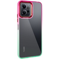 Чохол TPU+PC Fresh sip series для Xiaomi Redmi 12 Салатовий / Рожевий