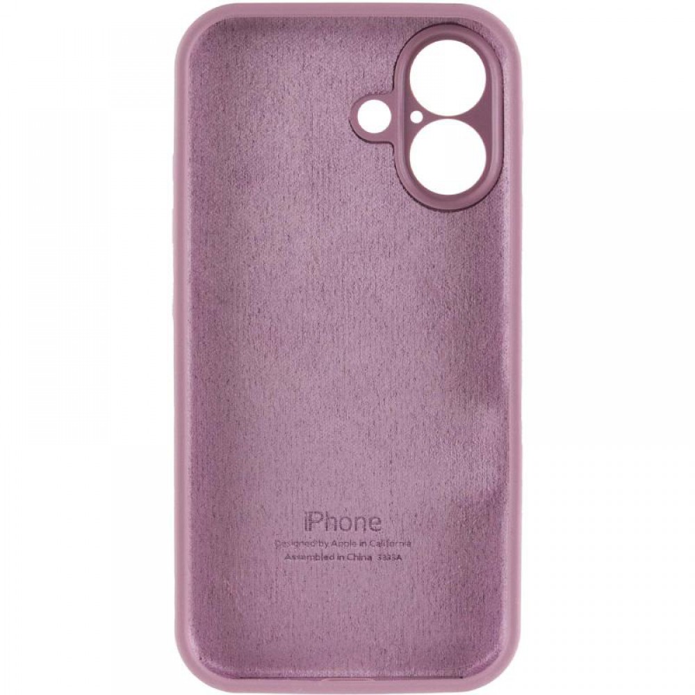 Чохол Silicone Case Full Camera Protective (AA) для Apple iPhone 16 (6.1") Ліловий / Lilac Pride