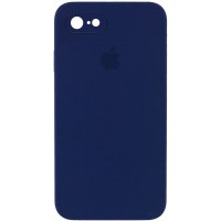 Чохол Silicone Case Square Full Camera Protective (AA) для Apple iPhone 7/8/SE (2020) (4.7") Темно-синій / Midnight blue