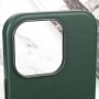 Шкіряний чохол Leather Case (AAA) with MagSafe and Animation для Apple iPhone 15 Pro Max (6.7") Green