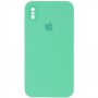 Чохол Silicone Case Square Full Camera Protective (AA) для Apple iPhone XS Max (6.5") Зелений / Spearmint