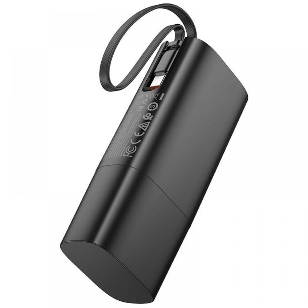 Портативний ЗП Power Bank Hoco J148 Handy PD20W with cable 5000 mAh Black