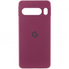 Чохол Silicone Cover Lakshmi Full Camera (AAA) with Logo для Google Pixel 8 Pro Бордовий / Plum