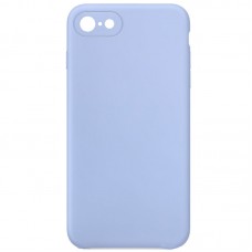 Silicone Case Square Full Camera Protective (AA) NOLOGO для Apple iPhone 7 / 8 / SE (2020) (4.7") Блакитний / Lilac Blue