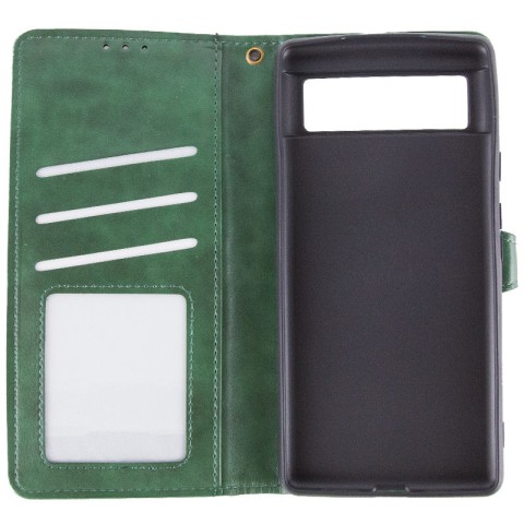 Шкіряний чохол-книжка GETMAN Gallant (PU) для Google Pixel 7 Зелений