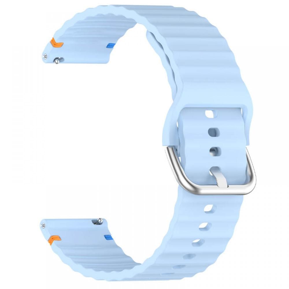 Силіконовий ремінець Wavy для Smart Watch 22mm Light Blue