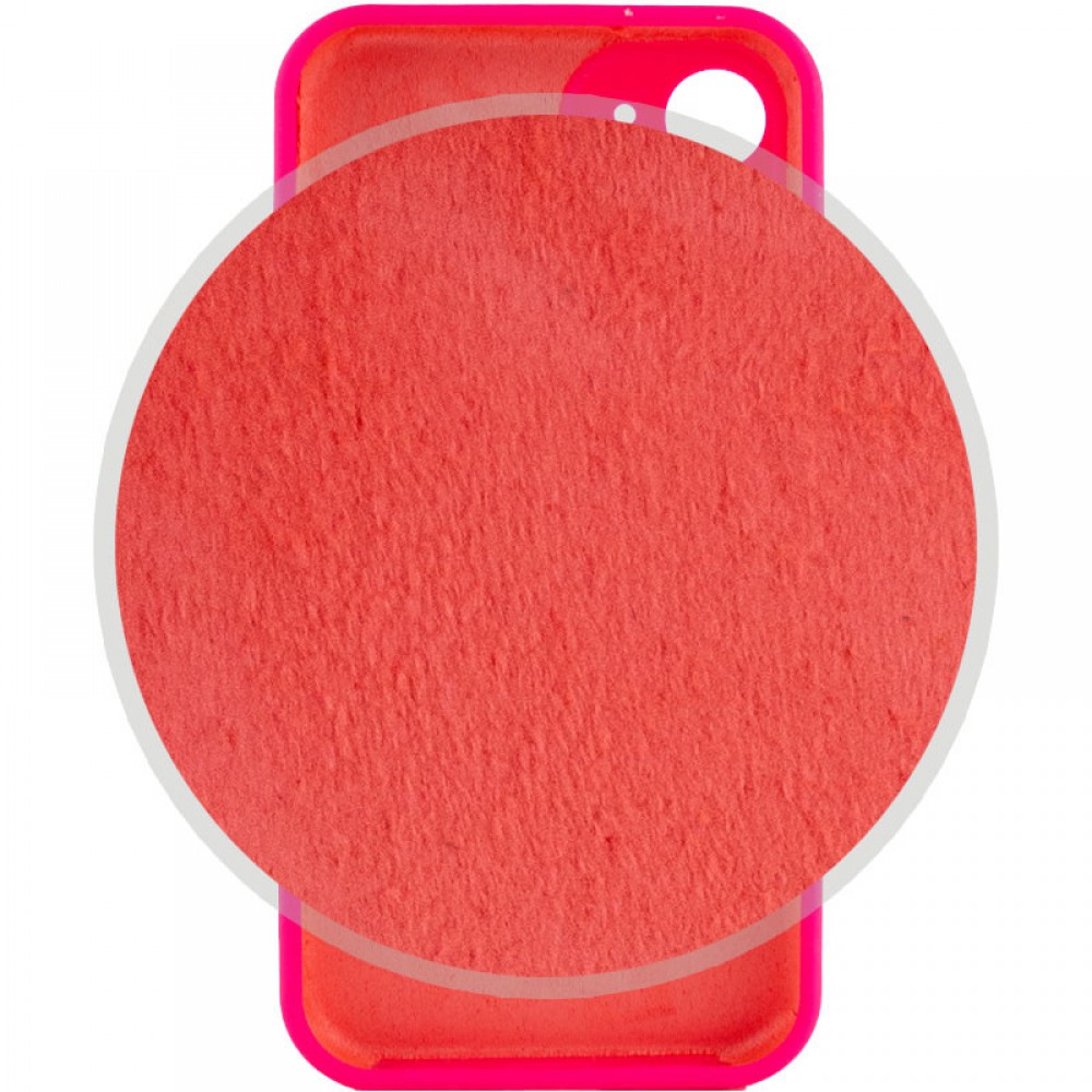Чохол Silicone Case Full Camera Protective (AA) NO LOGO для Apple iPhone 12 (6.1") Рожевий / Barbie pink