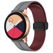 Силіконовий ремінець Classy для Smart Watch 20mm Grey / Plum