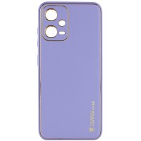 Шкіряний чохол Xshield для Xiaomi Redmi Note 12 Pro 5G Бузковий / Dasheen