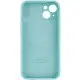Чохол Silicone Case Full Camera Protective (AA) для Apple iPhone 15 (6.1") Бірюзовий / Marine Green