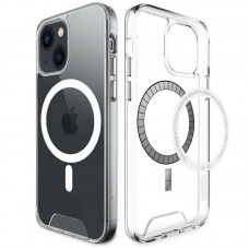 Чохол TPU Space Case with MagSafe для Apple iPhone 15 Plus (6.7") Прозорий