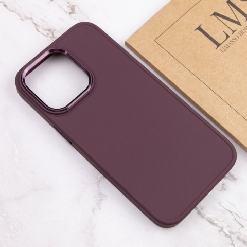TPU чохол Bonbon Metal Style для Apple iPhone 13 Pro Max (6.7") Бордовий / Plum
