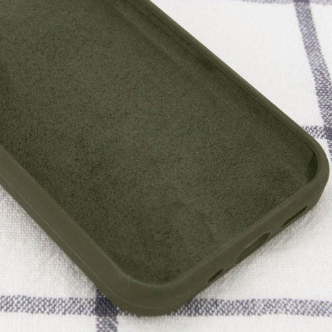 Чохол Silicone Case Full Protective (AA) NO LOGO для Apple iPhone 14 (6.1") Зелений / Dark Olive