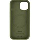 Чохол Silicone Case Full Protective (AA) with MagSafe для Apple iPhone 15 (6.1") Зелений / Dark Olive