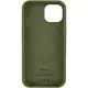 Чохол Silicone Case Full Protective (AA) with MagSafe для Apple iPhone 15 (6.1") Зелений / Dark Olive