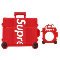 Силіконовий футляр Brand для навушників AirPods 3 + кільце Supreme red