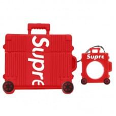 Силіконовий футляр Brand для навушників AirPods 3 + кільце Supreme red