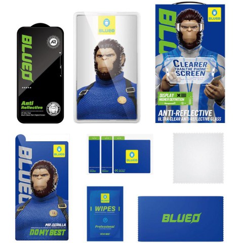 Захисне 2.5D скло Blueo AR Anti-Reflective HD для Apple iPhone 17 Air (6.5") Чорний