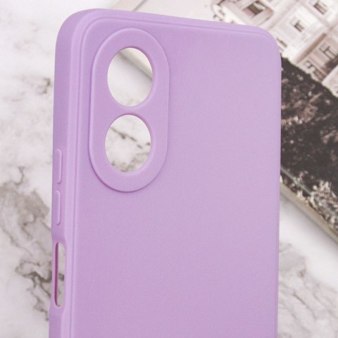 Силіконовий чохол Candy Full Camera для Oppo A78 4G Бузковий / Dasheen