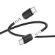 Дата кабель Hoco X82 Silicone Type-C to Type-C 60W (1m) Black