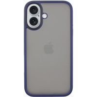 TPU+PC чохол Metal Buttons для Apple iPhone 16 (6.1") Синій