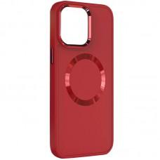 TPU чохол Bonbon Metal Style with MagSafe для Apple iPhone 15 (6.1") Червоний / Red