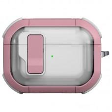Футляр протиударний Locking Button для навушників Airpods Pro 2 / Pro Pink