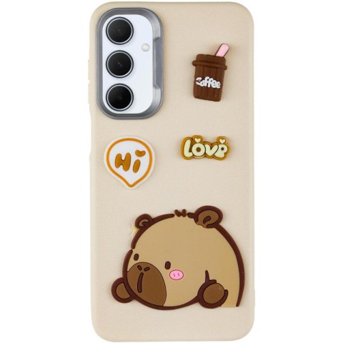 Чохол TPU Leather Toys для Samsung Galaxy A17 4G/5G Capybara / Sand