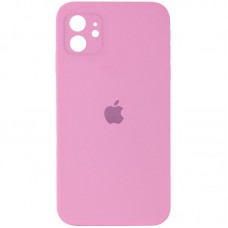 Чохол Silicone Case Square Full Camera Protective (AA) для Apple iPhone 11 (6.1") Рожевий / Light pink
