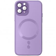 Чохол TPU+Glass Sapphire Midnight with MagSafe для Apple iPhone 12 Pro (6.1") Бузковий / Lilac