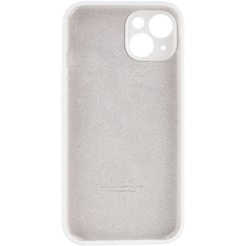 Чохол Silicone Case Full Camera Protective (AA) для Apple iPhone 15 Plus (6.7") Білий / White
