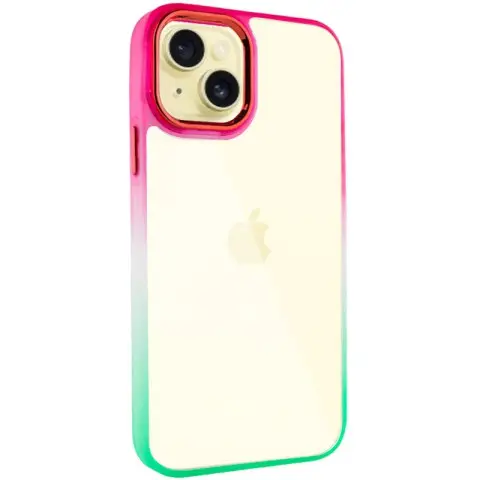 Чохол TPU+PC Fresh sip series для Apple iPhone 13 (6.1") Салатовий / Рожевий