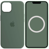 Чохол Silicone case (AAA) with Magsafe and Animation для Apple iPhone 13 (6.1") Зелений / Eucalyptus