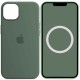 Чохол Silicone case (AAA) with Magsafe and Animation для Apple iPhone 13 (6.1") Зелений / Eucalyptus
