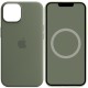 Чохол Silicone case (AAA) with Magsafe and Animation для Apple iPhone 14 (6.1") Зелений / Olive
