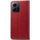 Шкіряний чохол книжка GETMAN Gallant (PU) для Xiaomi Redmi Note 12 4G Червоний