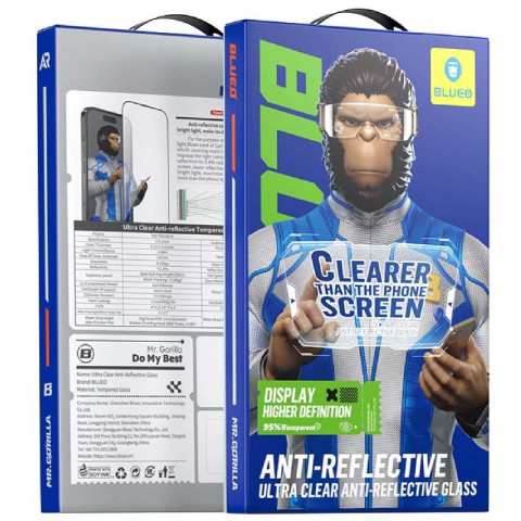 Захисне 2.5D скло Blueo AR Anti-Reflective HD для Apple iPhone 17 Air (6.5") Чорний