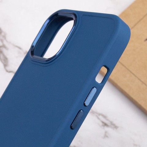 TPU чохол Bonbon Metal Style для Apple iPhone 12 Pro / 12 (6.1") Синій / Denim Blue